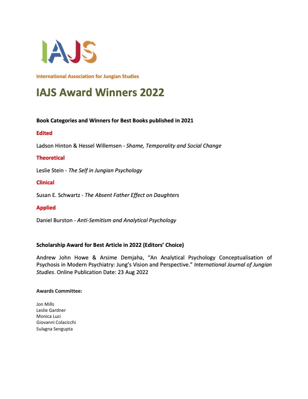 IAJS Award Winners 2022